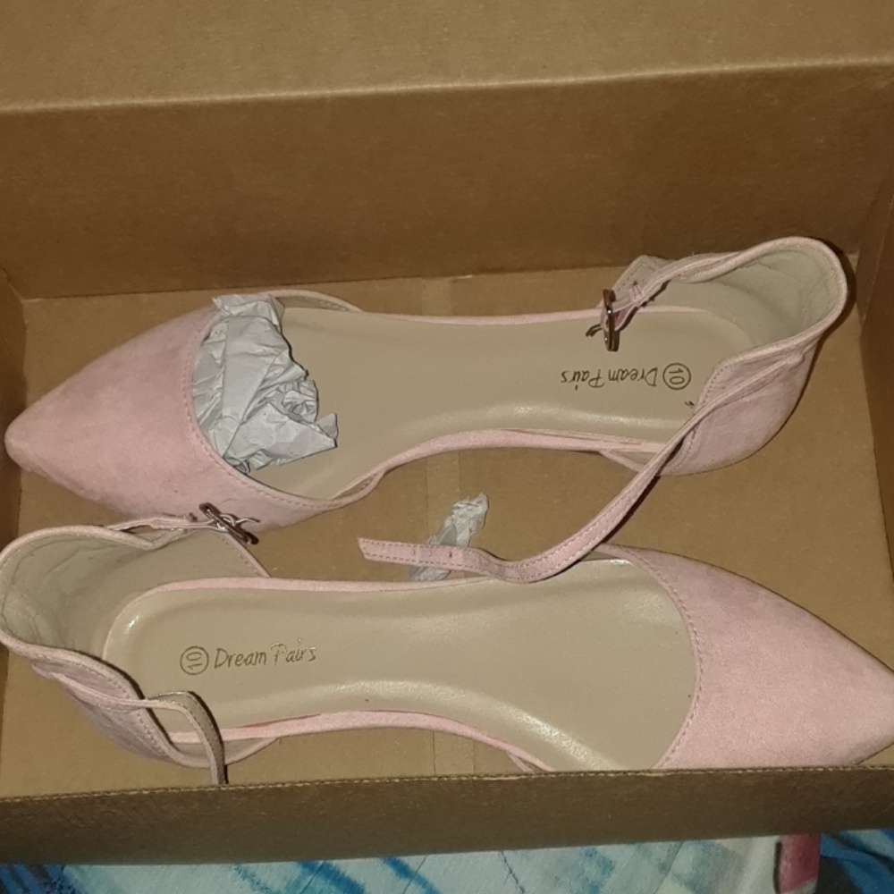 Rose Pink Pointed Toe Flats